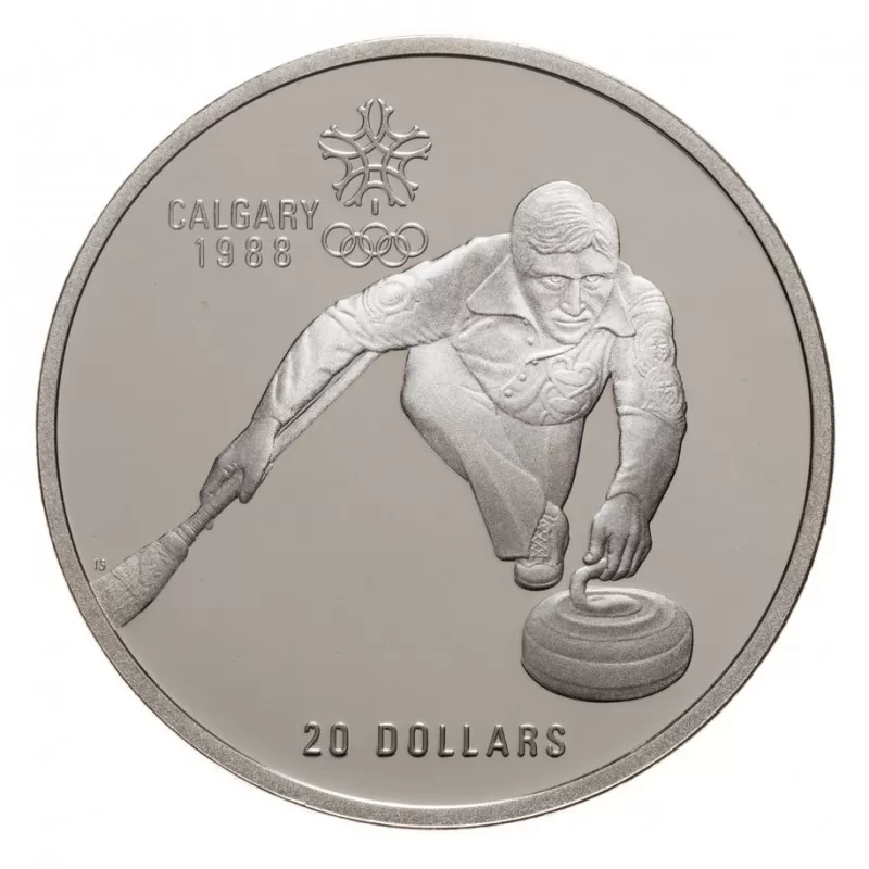 1985-1988 Canadian $20 Calgary Olympic Winter Games Silver 10-Coin Set